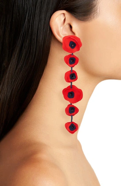 Cult Gaia Zelena Clip On Earrings In Infrared