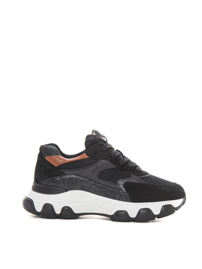 Shop Hogan Hiper Active Sneakers With Laces In Black