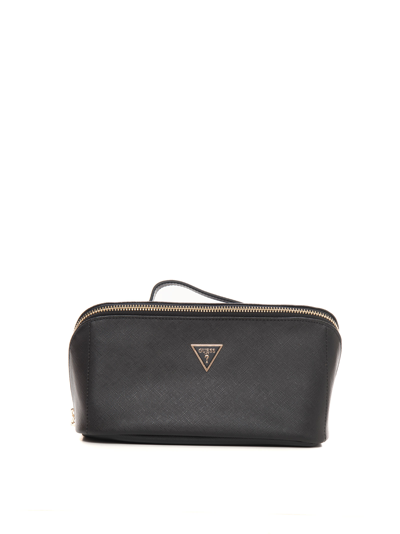 Shop Guess Cosmetic Case In Black