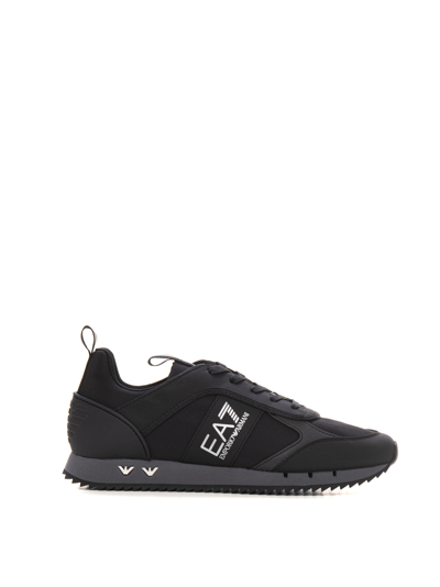 Shop Ea7 Sneakers With Raised Part At The Back In Black