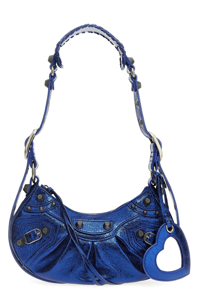 Shop Balenciaga Women Le Cagole Xs' Crossbody Bag In Blue