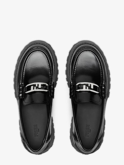 Shop Fendi Men  Olock Loafer In Black