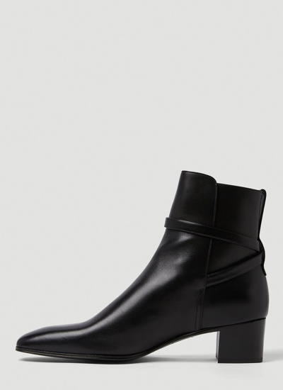 Shop Saint Laurent Men Offred Boots In Black