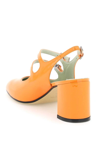 Shop Carel Paris Carel Patent Leather Slingback Mary Jane In Orange