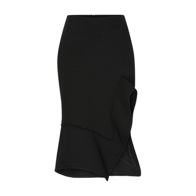 Shop Bottega Veneta Slit Skirt In Black