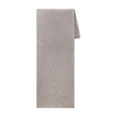 Shop Woolrich Cashmere Ribbed Scarf In Light_taupe