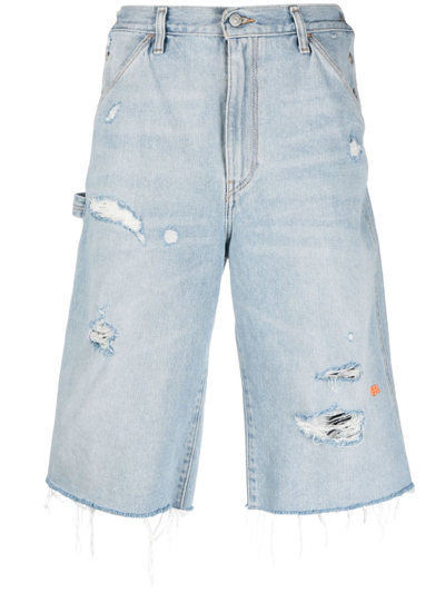 Shop Erl Levi's 501 Denim Shorts In Blue