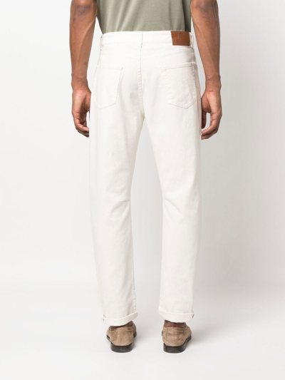 Shop Brunello Cucinelli Denim Cotton Jeans In White