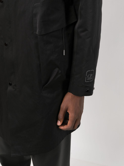 Shop C.p. Company Nylon Parka Coat In Black