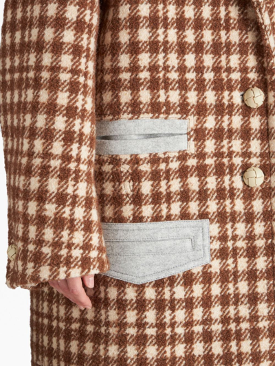 Shop Etro Checked Wool Blend Coat