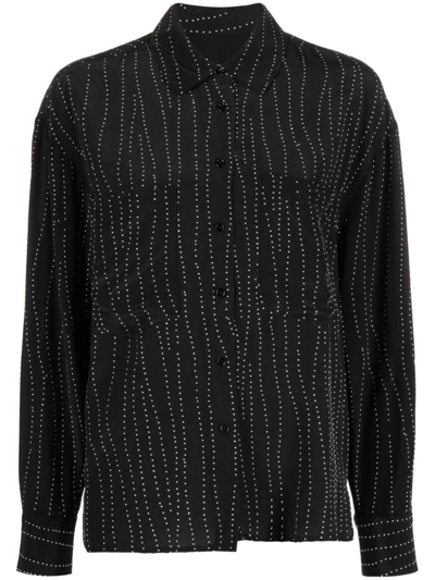 Shop Iro Zef Studded Shirt In Black