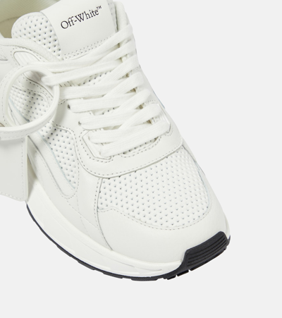 Shop Off-white Kick Off Leather Sneakers In White