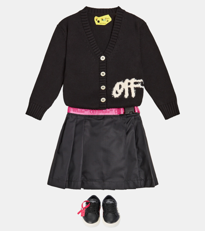 Off-white Bookish Logo Waistband Miniskirt In Black