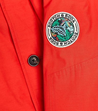Shop Scotch & Soda Cotton-blend Jacket In Red