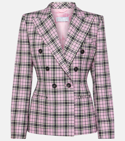 Shop Giuseppe Di Morabito Checked Wool Blazer In Pink