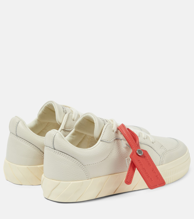 Shop Off-white Vulcanized Leather Sneakers In Beige