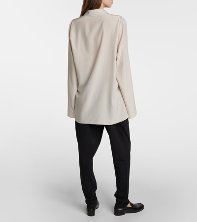 The Row Malon Silk Blouse In Neutrals