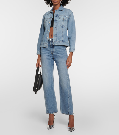 Ag X Emrata Miranda One-shoulder Crop Top In Black
