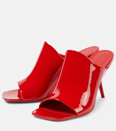 Ferragamo Era Patent Stiletto Mule Sandals In Red
