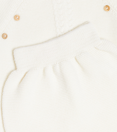 La Coqueta Baby Set Ciro Aus Top Und Hose Aus Wolle In Neutrals