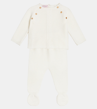 La Coqueta Baby Set Ciro Aus Top Und Hose Aus Wolle In Neutrals