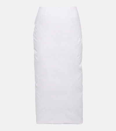 Prada Padded Pencil Skirt In White