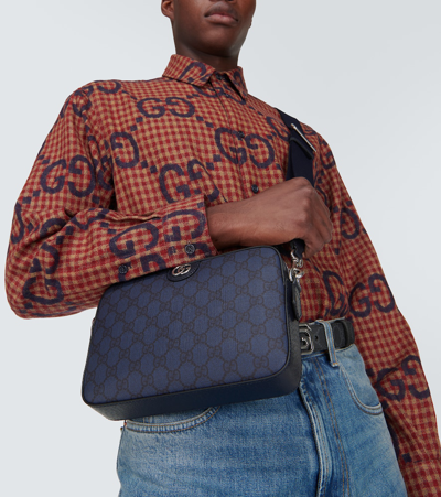 Shop Gucci Ophidia Gg Canvas Crossbody Bag
