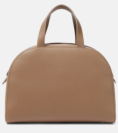 Shop The Row Bowling Two Leather Shoulder Bag In Beige