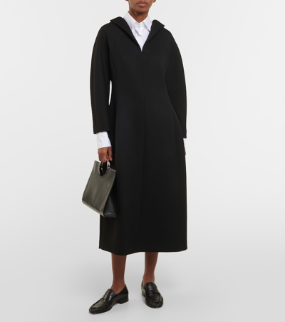 Shop The Row Cindy Wool-blend Midi Dress In Black