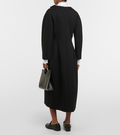 Shop The Row Cindy Wool-blend Midi Dress In Black