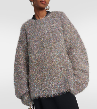 Shop Jil Sander Mohair-blend Sweater In Grey