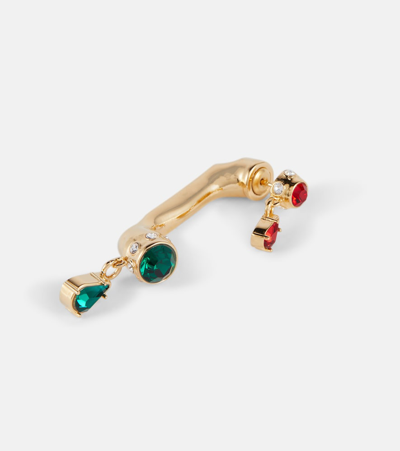 Rabanne Rhinestone Embellished Drop Earrings In Multicoloured