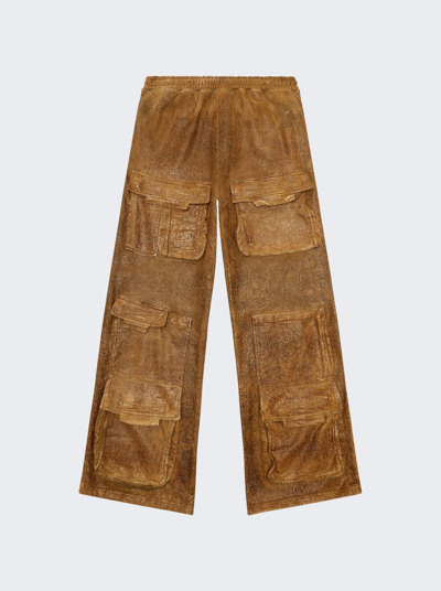 Shop Diesel P-talo Cargo Pants In Brown