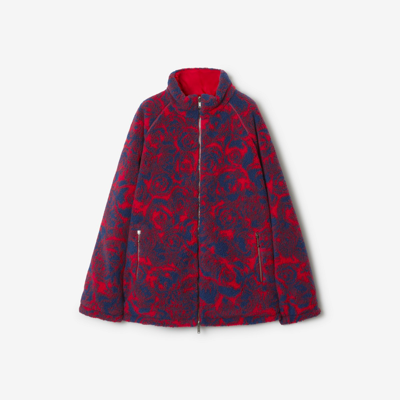 Shop Burberry Reversible Rose Fleece Jacket In Pillar
