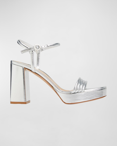 Shop Gianvito Rossi Lena Sandals In Silver