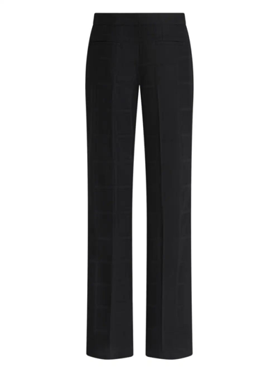 Shop Etro Flat Front Trouser In Black