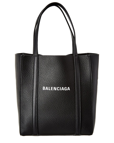 Shop Balenciaga Everyday Xxs Leather Tote In Black