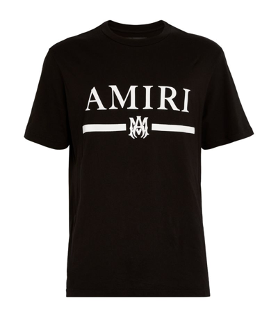 Shop Amiri Cotton Logo T-shirt In Black