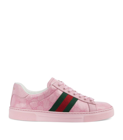 Shop Gucci Gg Supreme Ace Sneakers In Pink