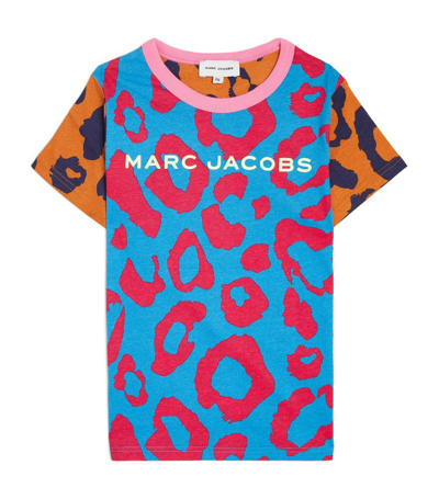 Shop Marc Jacobs Leopard Print Logo T-shirt (4-12+ Years) In Multi