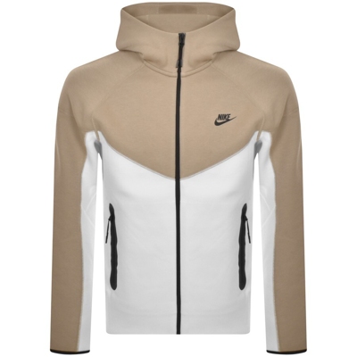 Nike Tech Fleece Windrunner Zip Hoodie In White