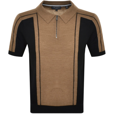 Shop Ted Baker Jesty Polo T Shirt Brown