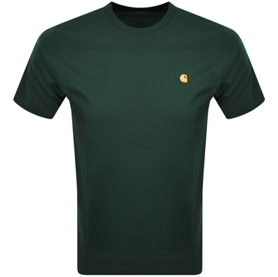 Shop Carhartt Wip Chase Short Sleeved T Shirt Green
