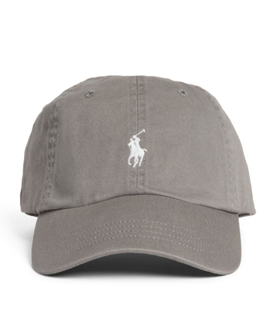 Shop Polo Ralph Lauren Polo Pony Baseball Cap In Grey
