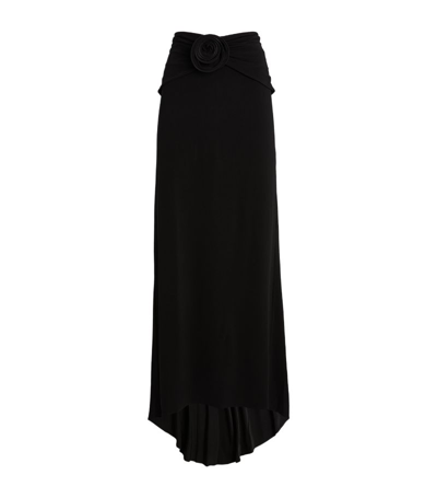 Shop Magda Butrym Rose Maxi Skirt In Black
