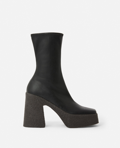 Shop Stella Mccartney Skyla Chunky Platform Ankle Boots In Black