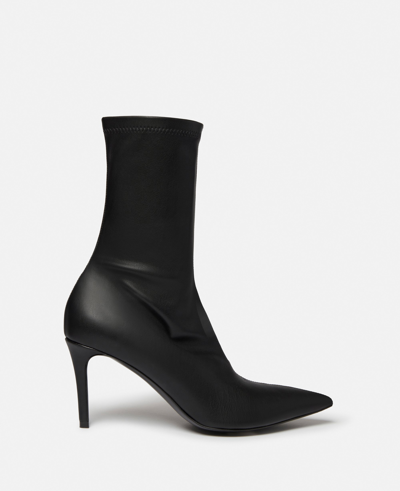 Shop Stella Mccartney Stella Iconic Heeled Ankle Boots In Black