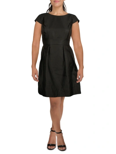 Shop Alfred Sung Womens Cap Sleeve Short Fit & Flare Dress In Black