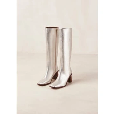 Shop Alohas East Shimmer Silver Boots In Metallic