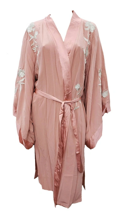 Shop Johnny Was Women's Pastel Reversible Kimono In Mauve Glow In Pink